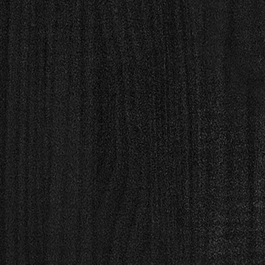 Bibliothèque à 4 niveaux Noir 80x30x140 cm Bois de pin massif - XIOS