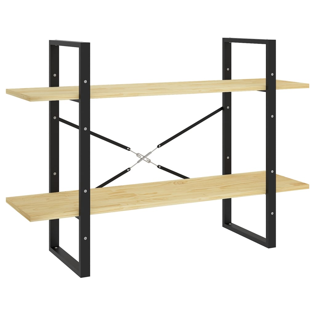 Bibliothèque à 2 niveaux 100x30x70 cm Bois de pin massif - XIOS