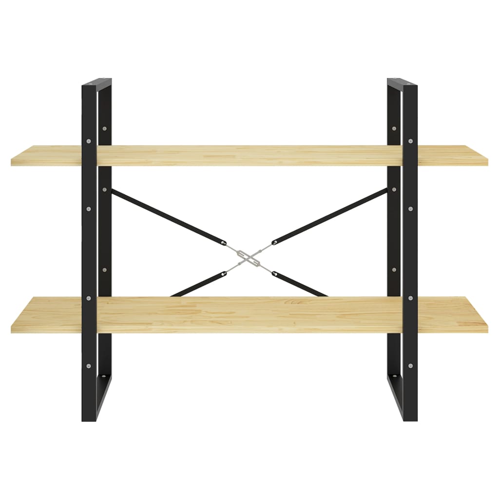 Bibliothèque à 2 niveaux 100x30x70 cm Bois de pin massif - XIOS