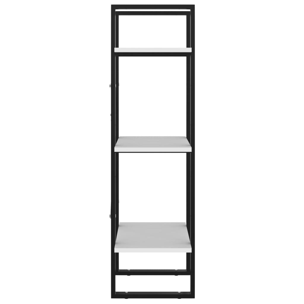 Bibliothèque à 3 niveaux blanc 40x30x105 cm bois d'ingénierie - XIOS