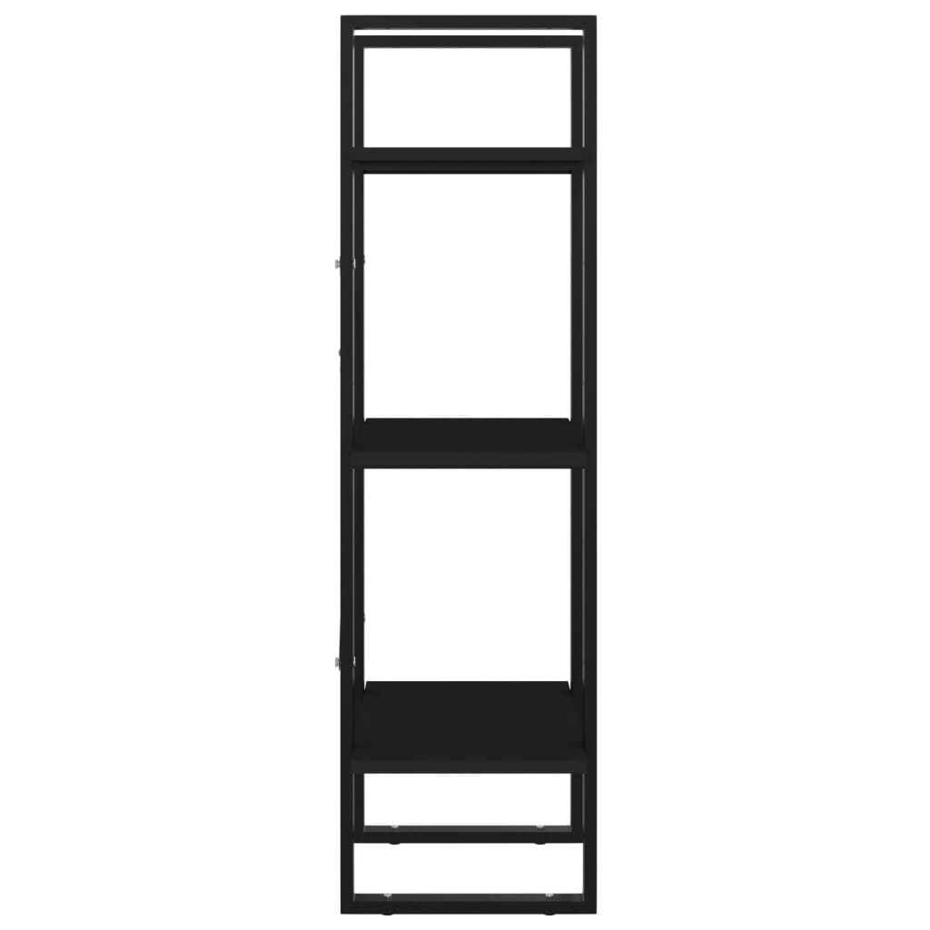 Bibliothèque à 3 niveaux noir 40x30x105 cm bois d'ingénierie - XIOS