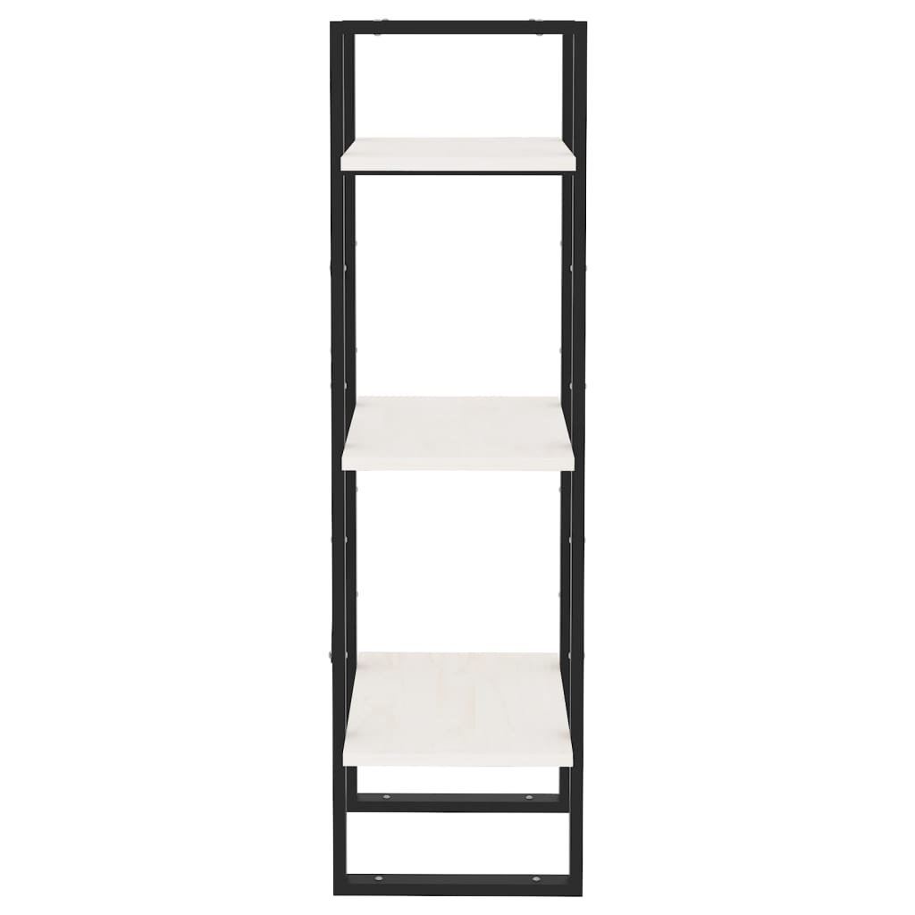 Bibliothèque à 3 niveaux Blanc 40x30x105 cm Bois de pin massif - XIOS