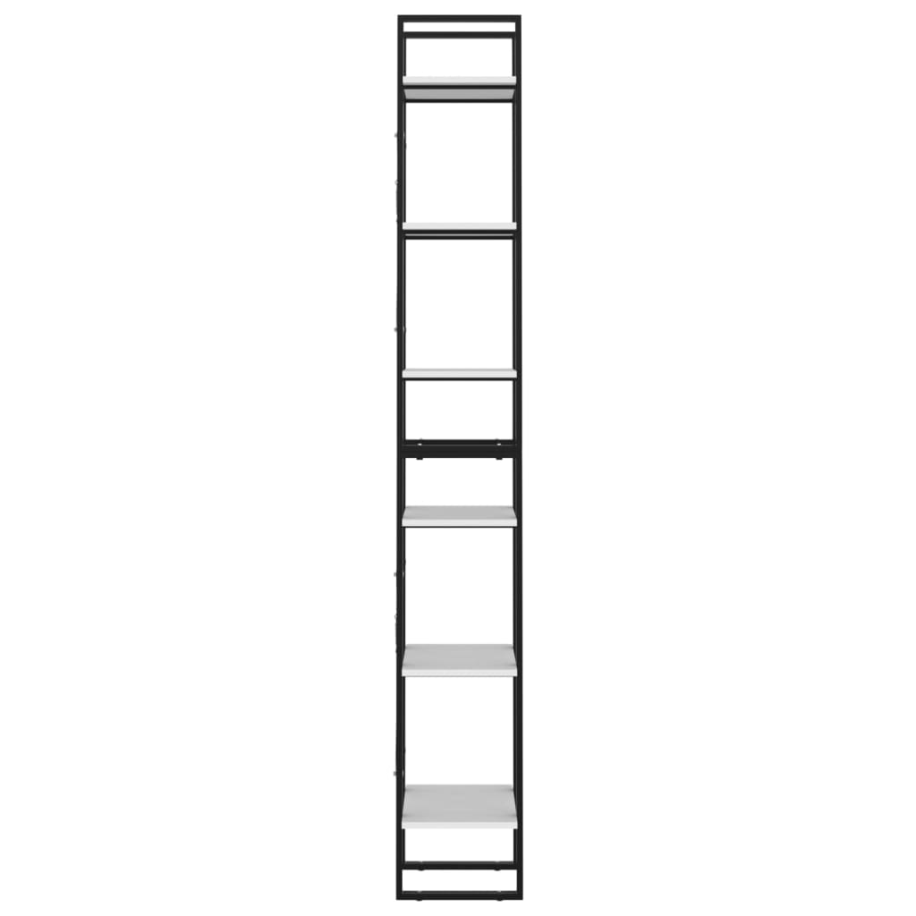 Bibliothèque à 6 niveaux blanc 40x30x210 cm bois ingénierie - XIOS