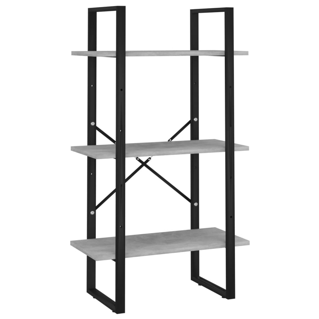 Étagère de rangement gris béton 60x30x105 cm bois d'ingénierie - XIOS