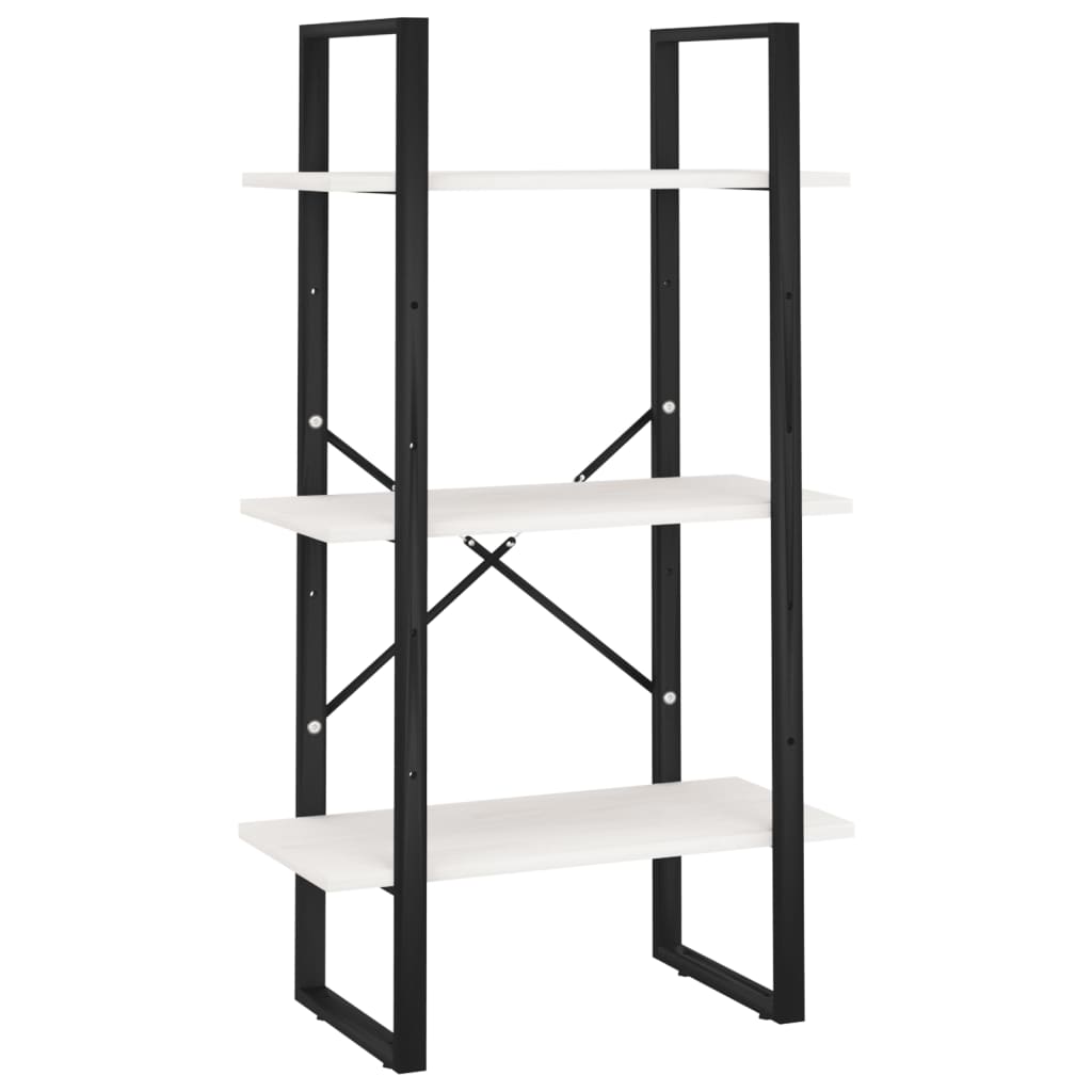 Étagère de rangement Blanc 60x30x105 cm Bois de pin massif - XIOS