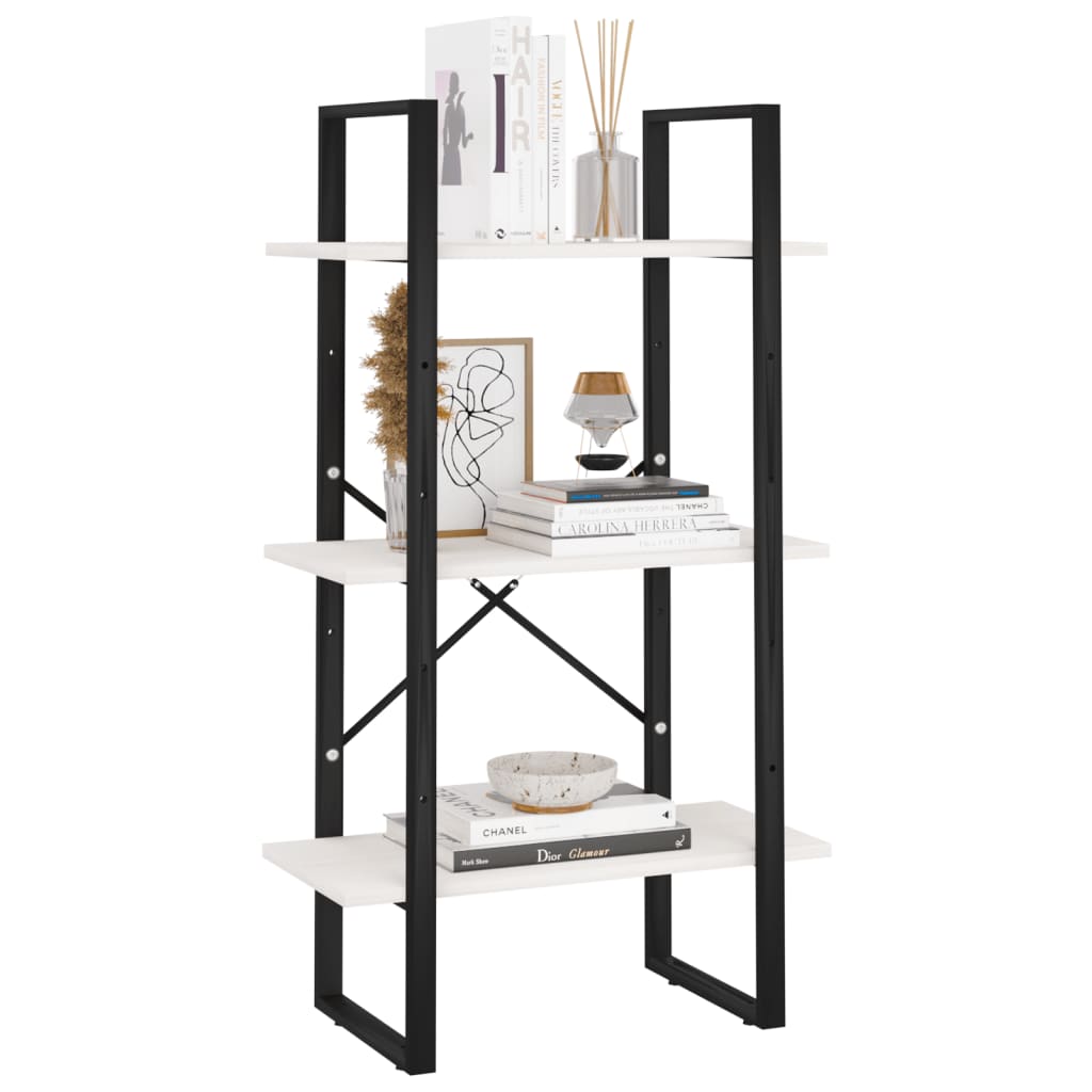 Étagère de rangement Blanc 60x30x105 cm Bois de pin massif - XIOS