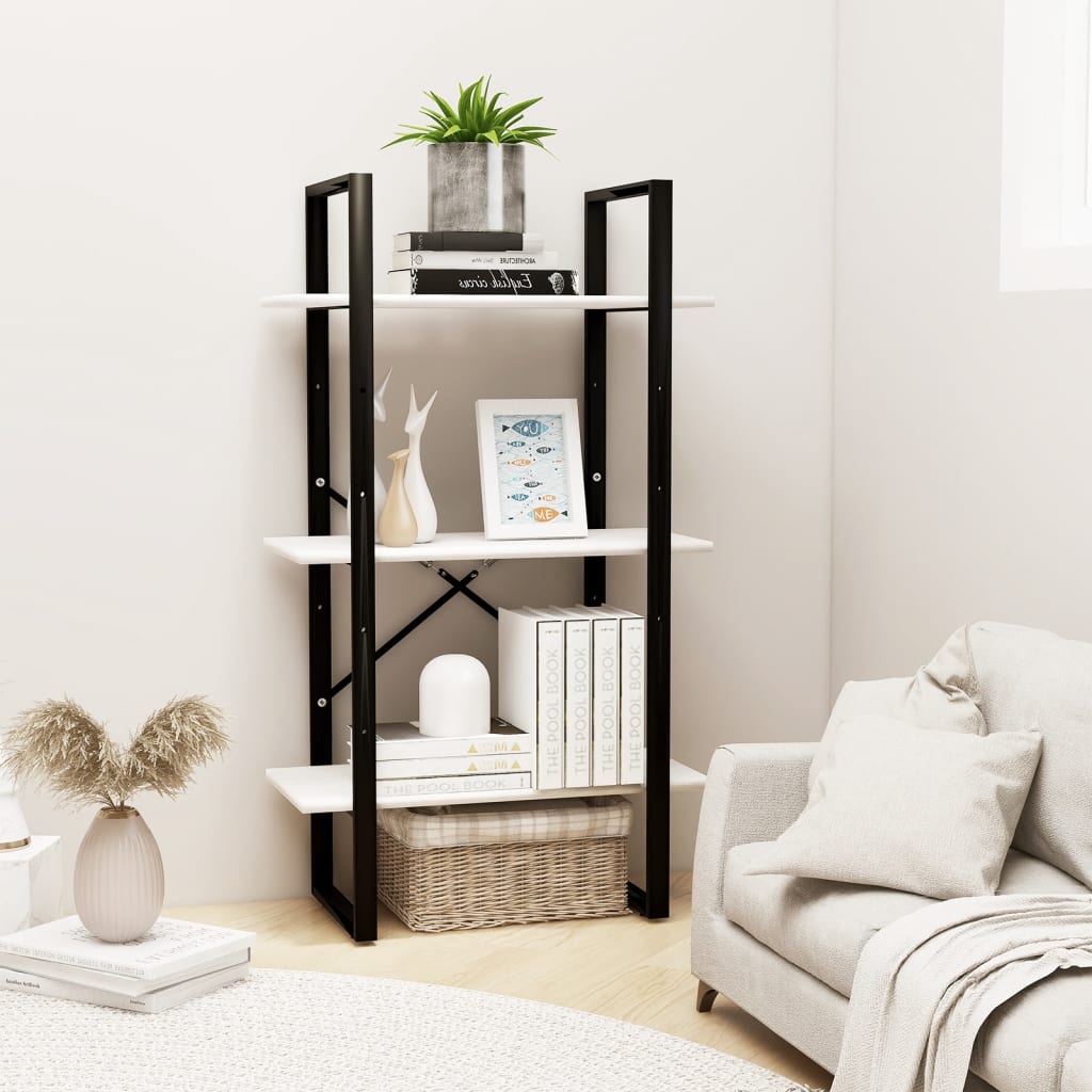 Étagère de rangement Blanc 60x30x105 cm Bois de pin massif - XIOS