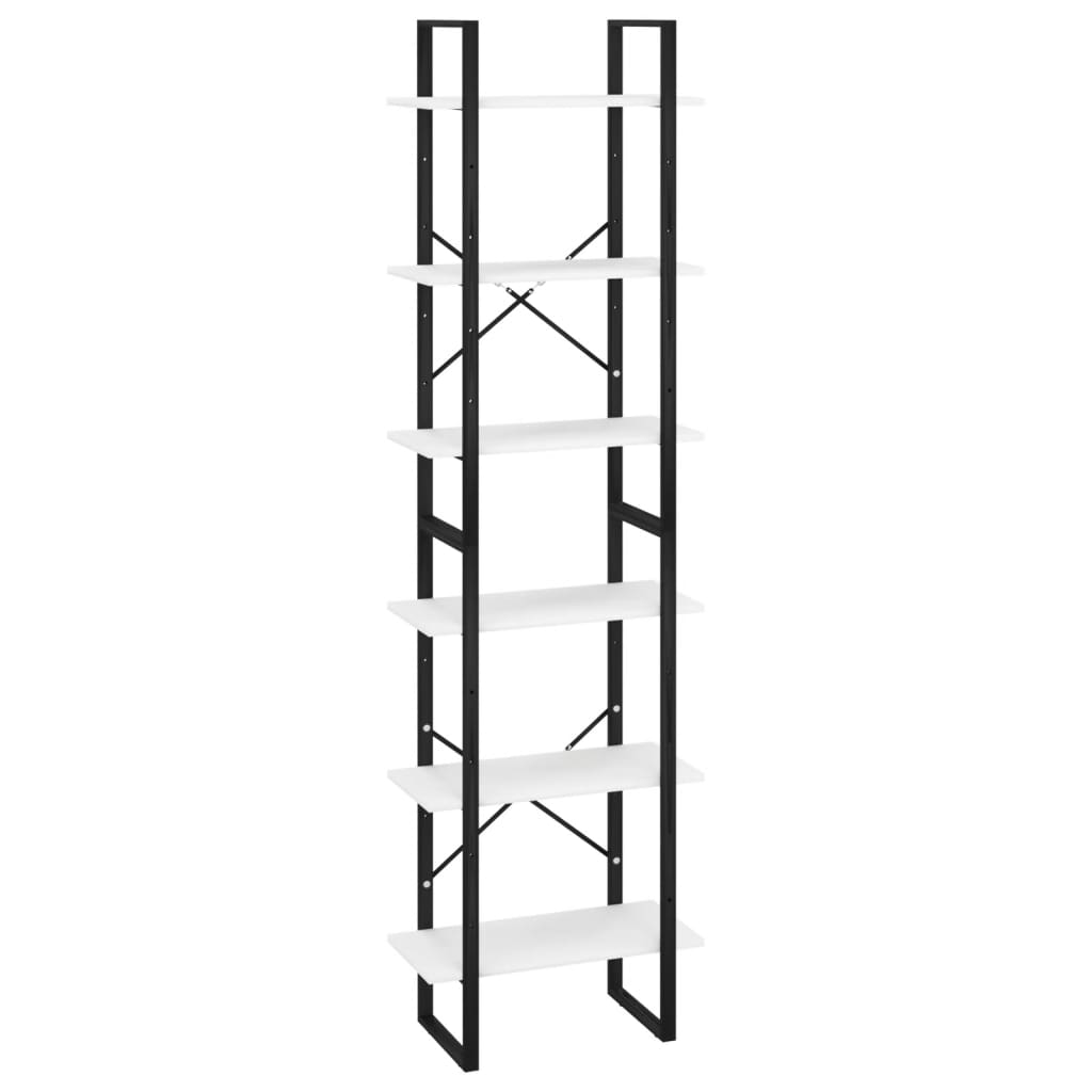 Étagère de rangement Blanc 60x30x210 cm Bois d'ingénierie Bibliothèques vidaXL