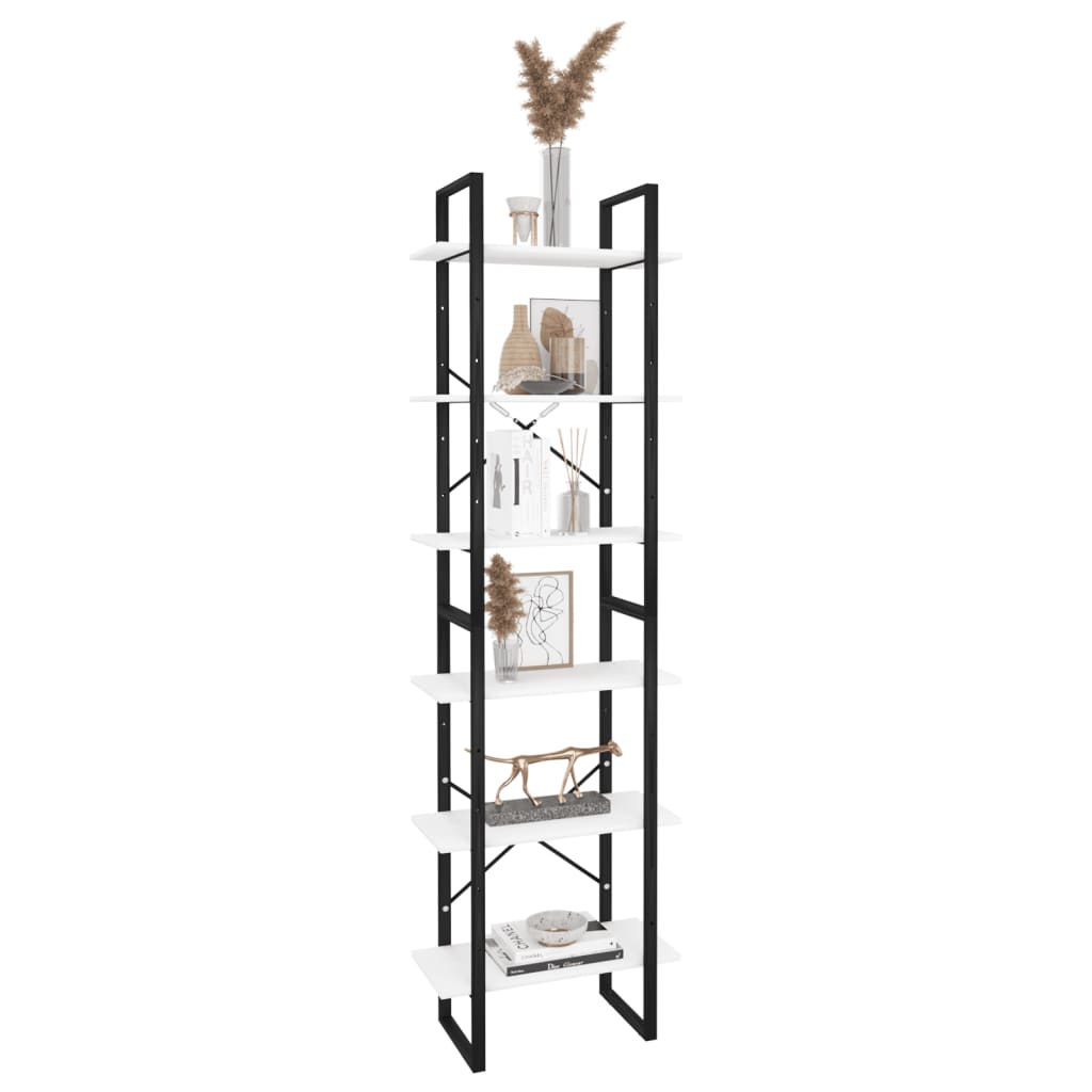 Étagère de rangement Blanc 60x30x210 cm Bois d'ingénierie Bibliothèques vidaXL