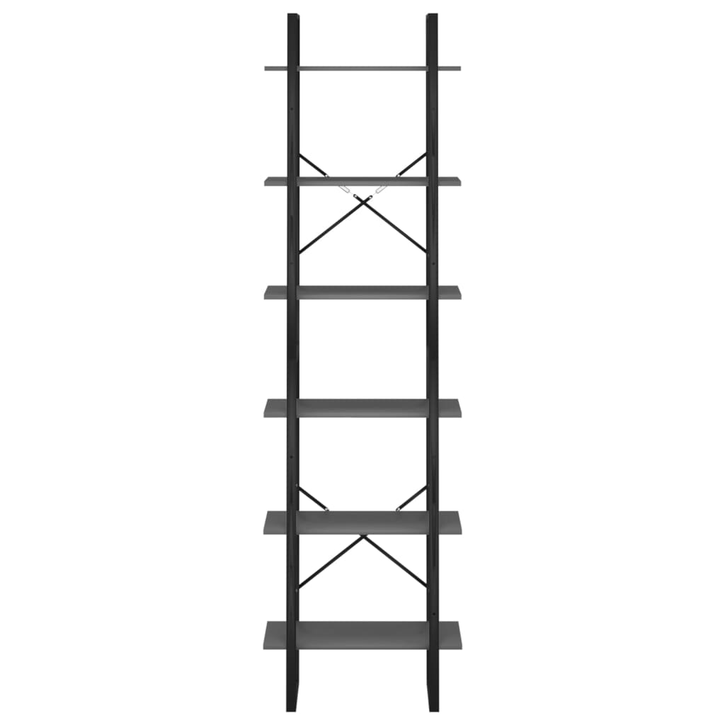 Étagère de rangement Gris 60x30x210 cm Bois d'ingénierie Bibliothèques vidaXL