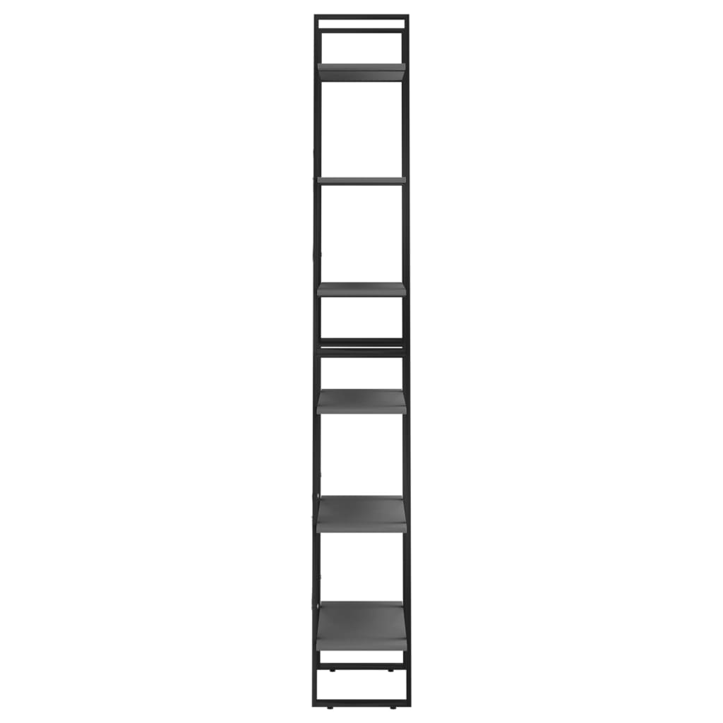 Étagère de rangement Gris 60x30x210 cm Bois d'ingénierie Bibliothèques vidaXL