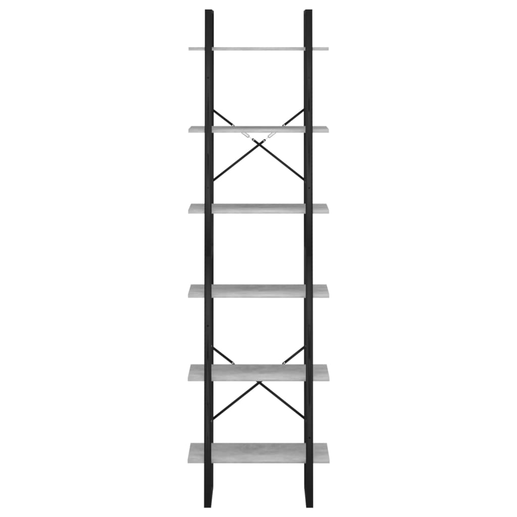 Étagère de rangement Gris béton 60x30x210 cm Bois d'ingénierie - XIOS