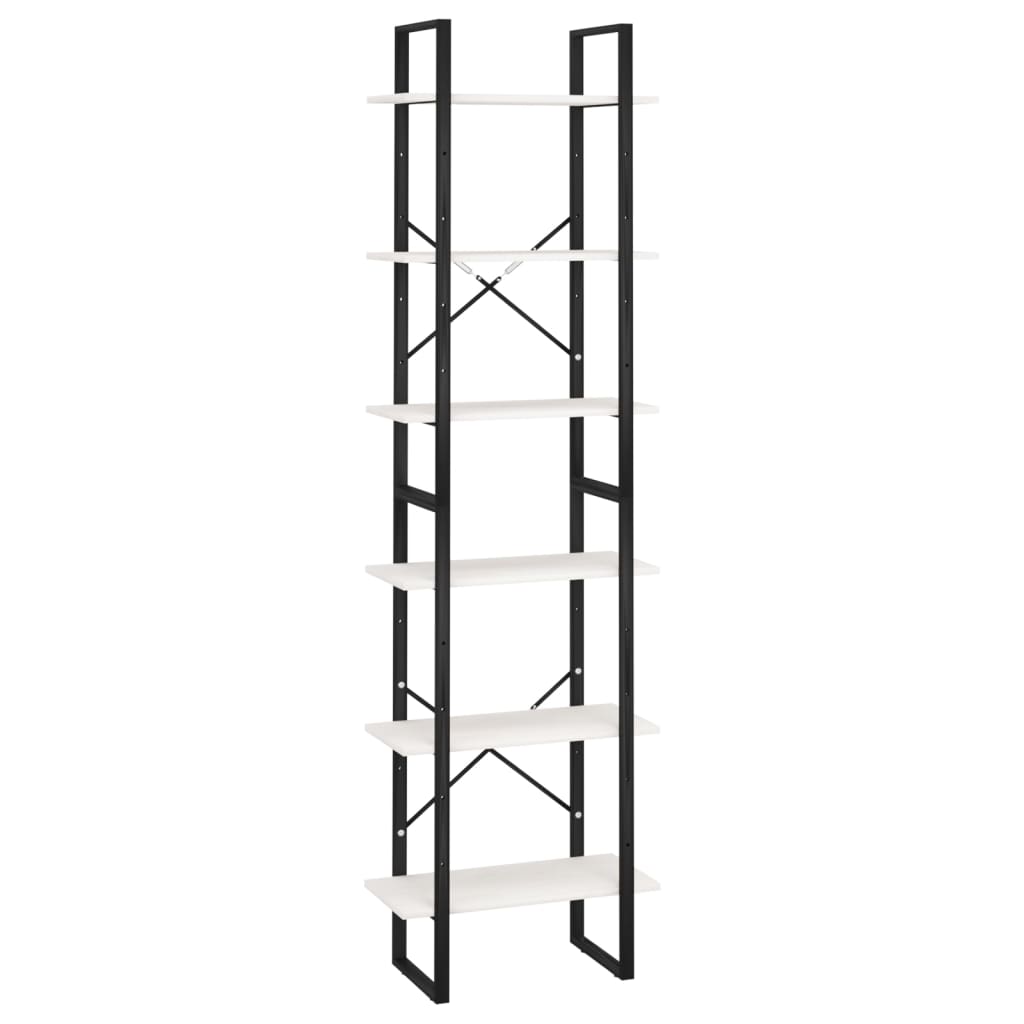 Étagère de rangement Blanc 60x30x210 cm Bois de pin massif - XIOS