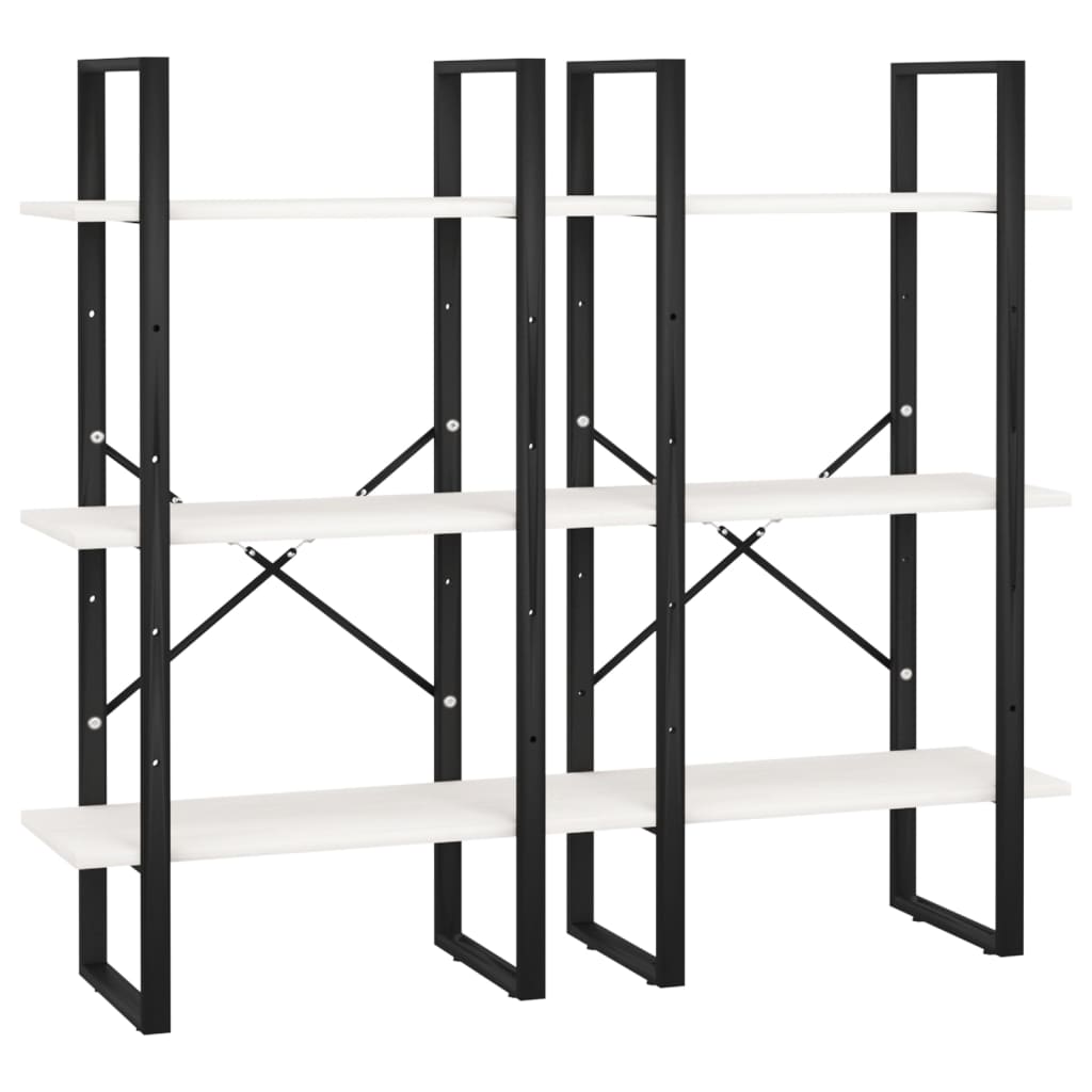 Étagère de rangement Blanc 60x30x210 cm Bois de pin massif - XIOS