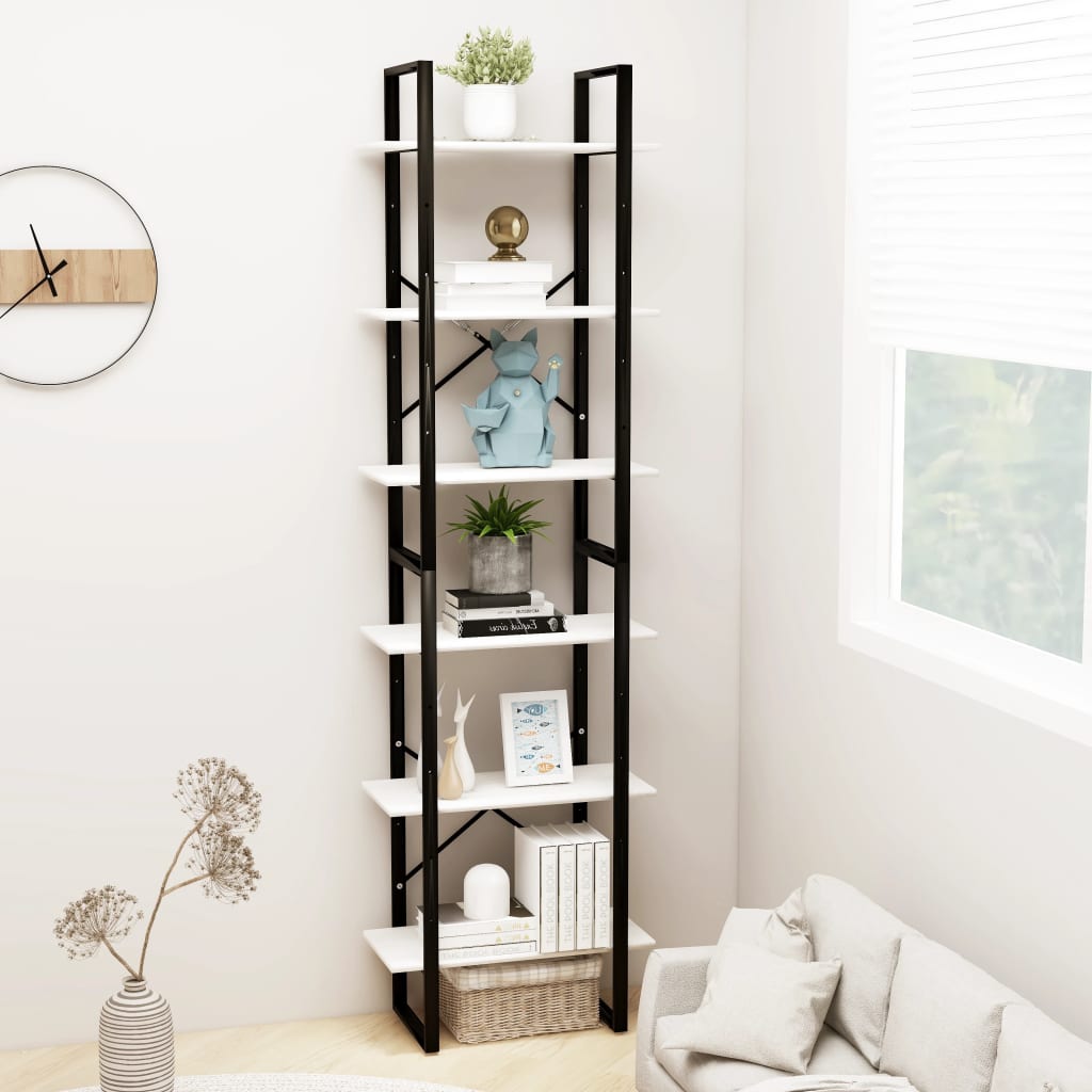 Étagère de rangement Blanc 60x30x210 cm Bois de pin massif - XIOS