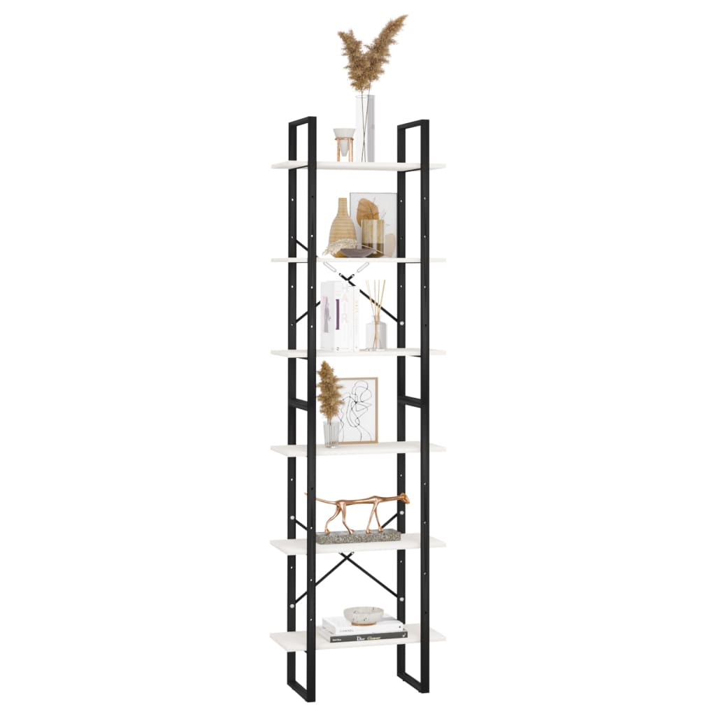 Étagère de rangement Blanc 60x30x210 cm Bois de pin massif - XIOS