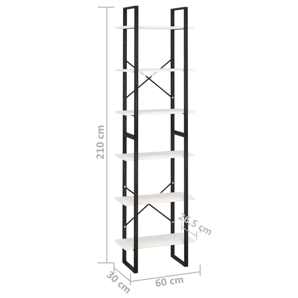 Étagère de rangement Blanc 60x30x210 cm Bois de pin massif - XIOS