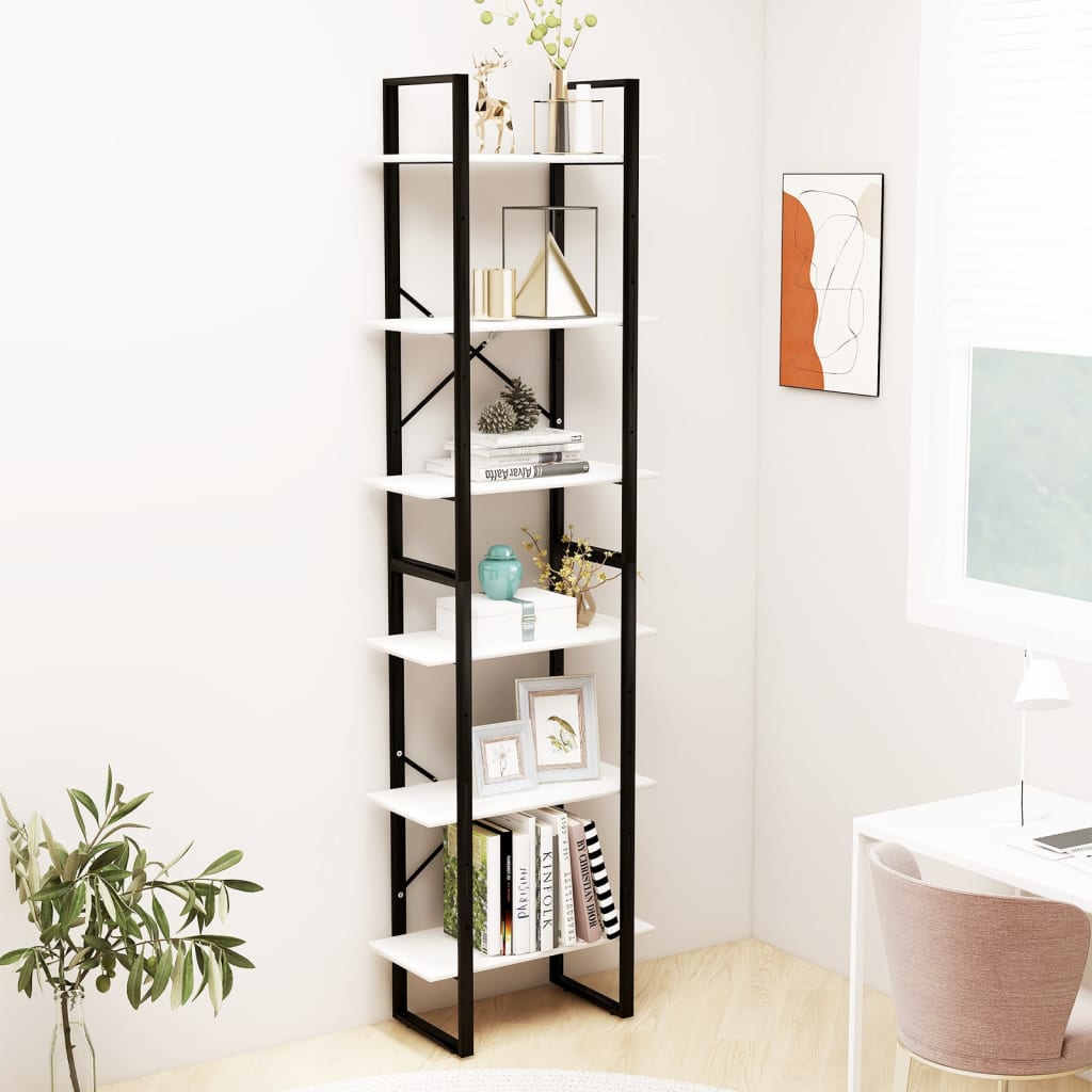 Étagère de rangement Blanc 60x30x210 cm Bois de pin massif - XIOS
