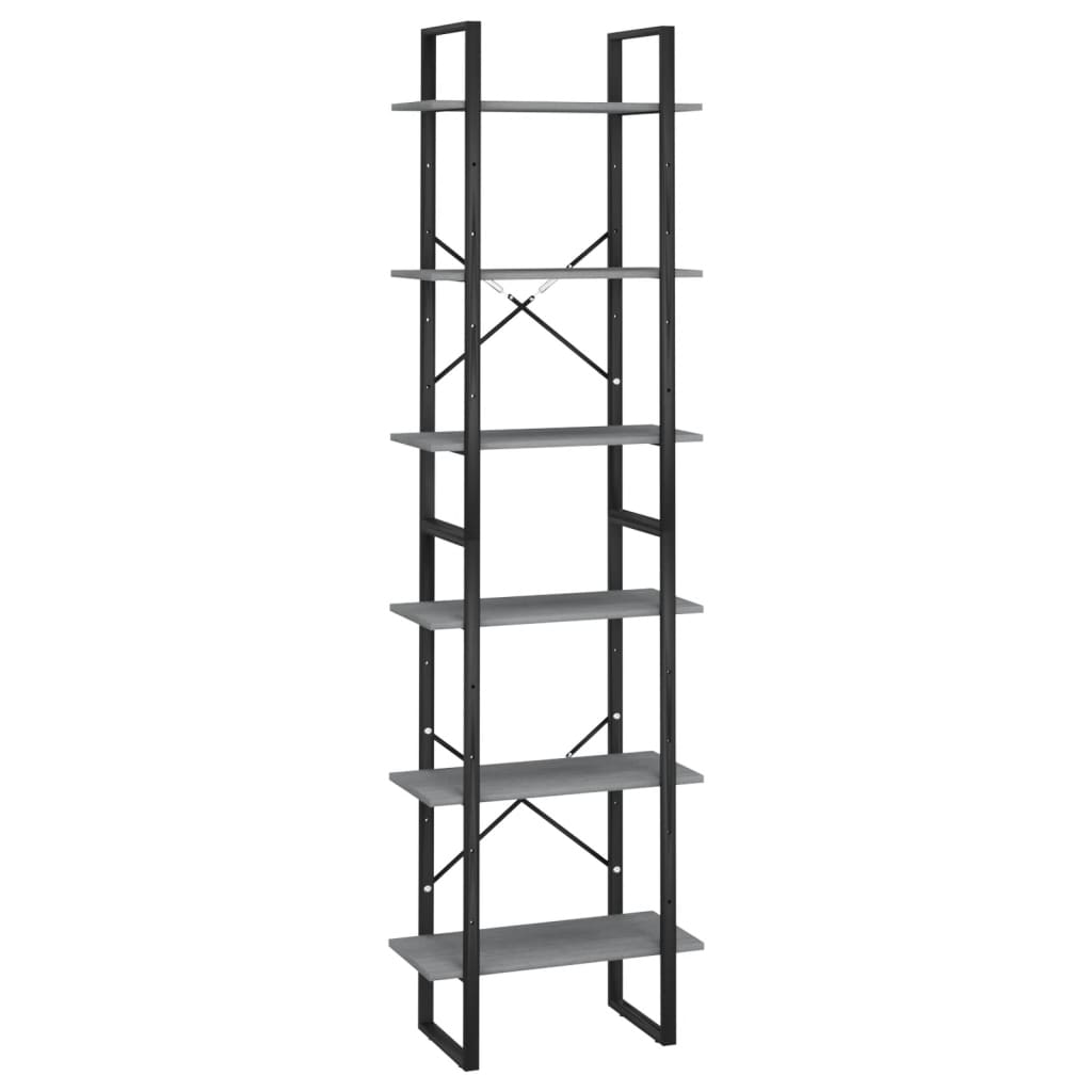 Étagère de rangement Gris 60x30x210 cm Bois de pin massif - XIOS