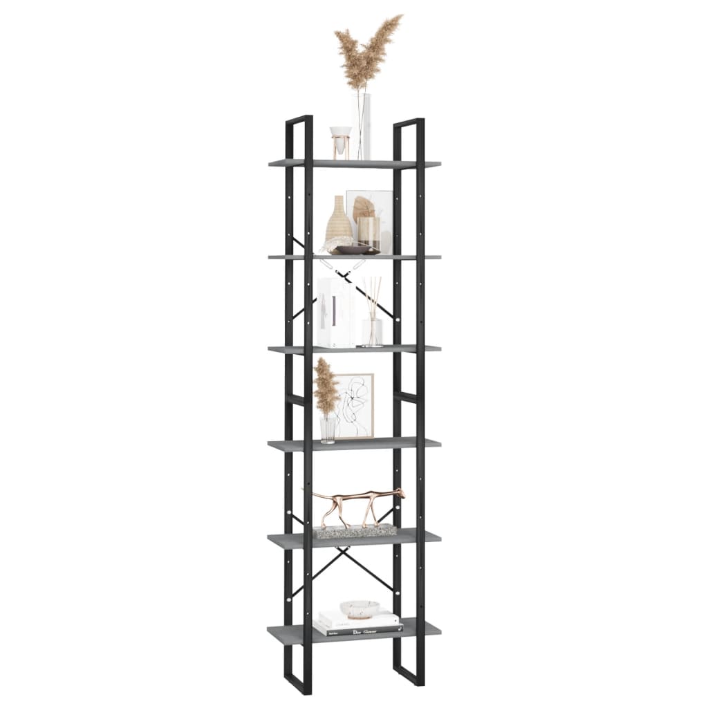 Étagère de rangement Gris 60x30x210 cm Bois de pin massif - XIOS