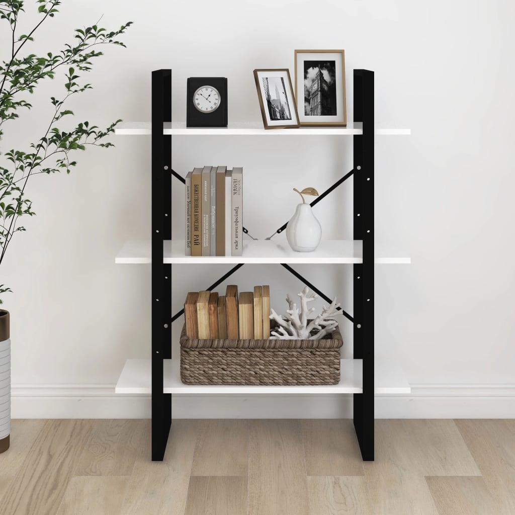 Bibliothèque blanc 80x30x105 cm bois d'ingénierie - XIOS