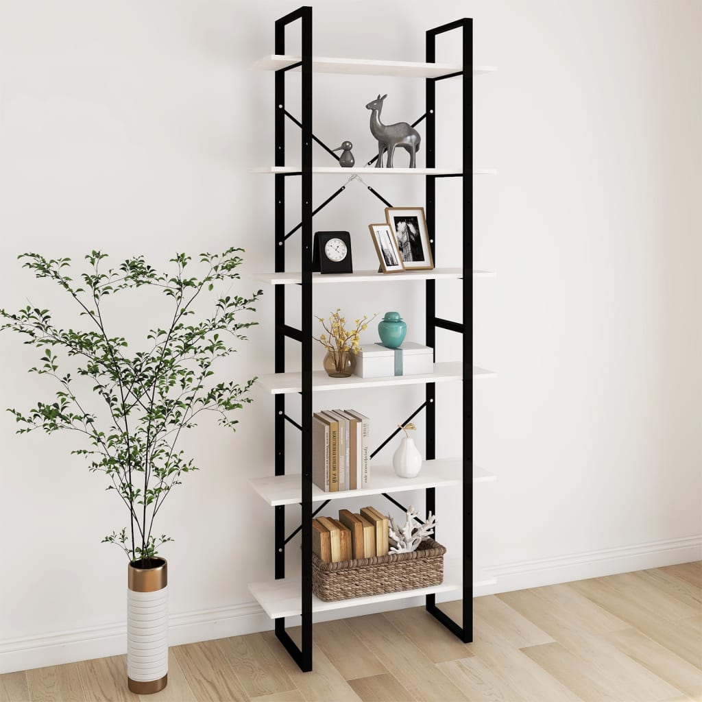 Armoire haute Blanc 80x30x210 cm Bois de pin solide - XIOS