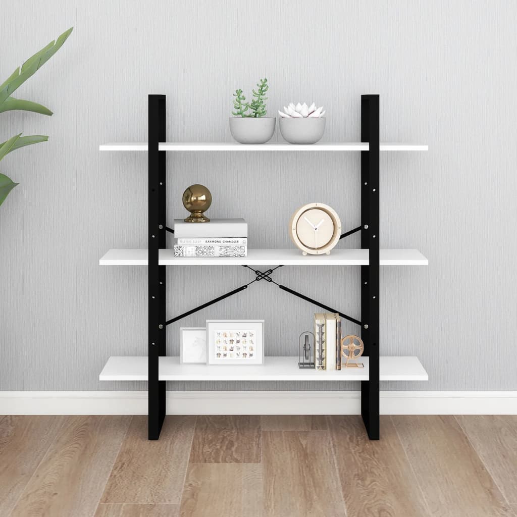 Bibliothèque blanc 100x30x105 cm bois d’ingénierie - XIOS