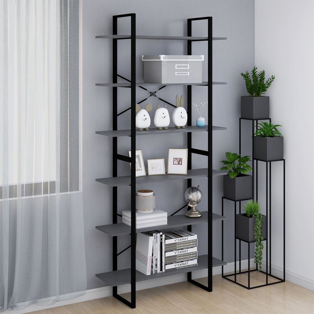 Armoire haute Gris 100x30x210 cm Bois de pin solide - XIOS
