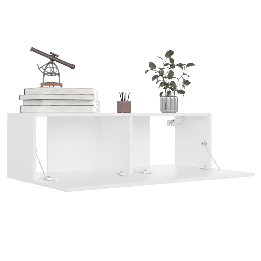 Meubles TV 4 pcs Blanc 100x30x30 cm Bois d'ingénierie - XIOS