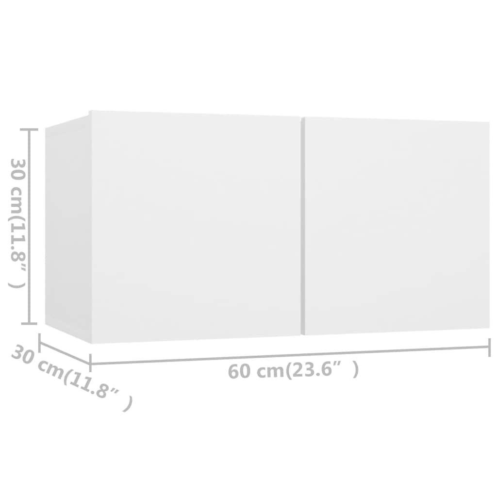 Ensemble de meubles TV 4 pcs Blanc Bois d'ingénierie - XIOS