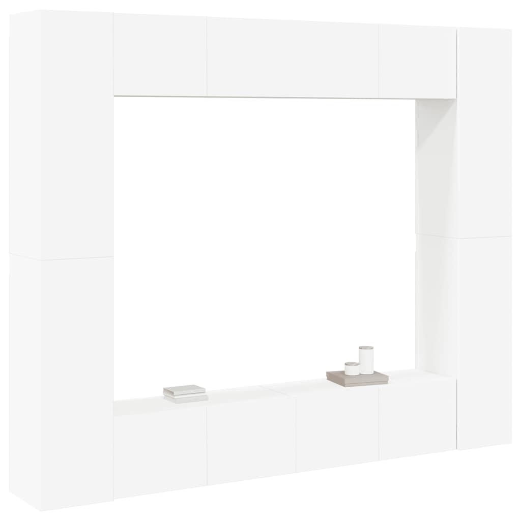 Ensemble de meubles TV 8 pcs Blanc Bois d'ingénierie - XIOS