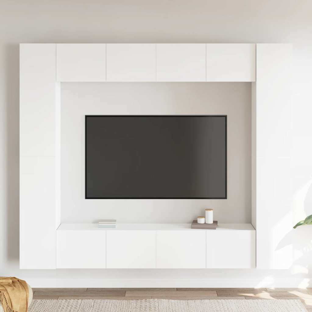 Ensemble de meubles TV 8 pcs Blanc Bois d'ingénierie - XIOS