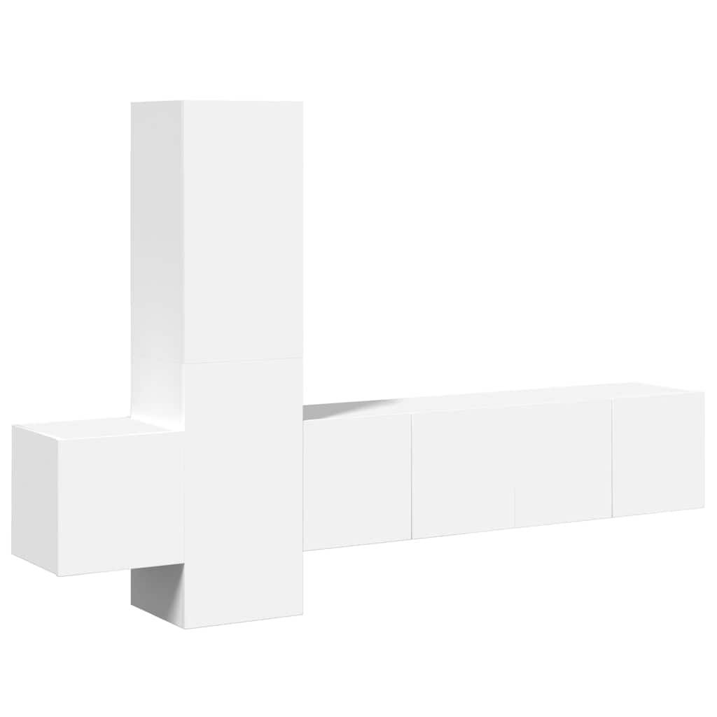 Ensemble de meubles TV 5 pcs Blanc Bois d'ingénierie - XIOS