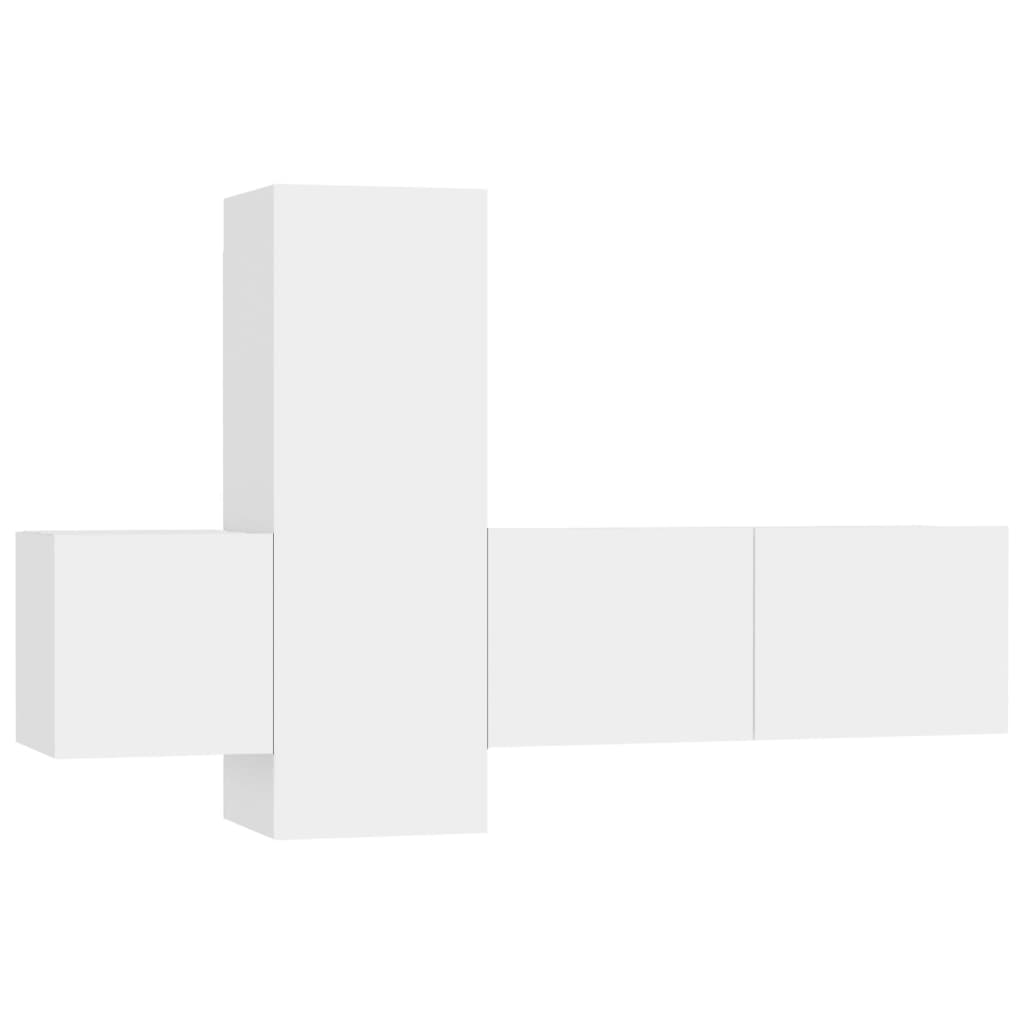 Ensemble de meubles TV 3 pcs Blanc Bois d'ingénierie - XIOS