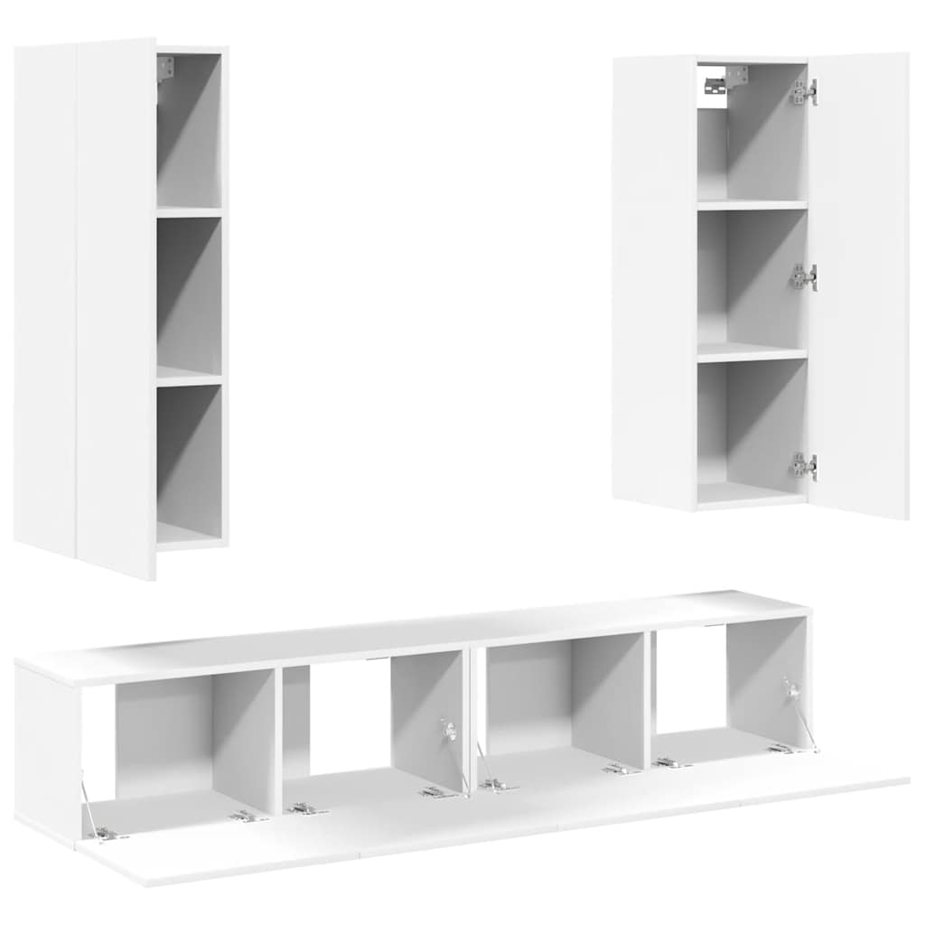 Ensemble de meubles TV 4 pcs Blanc Bois d'ingénierie - XIOS