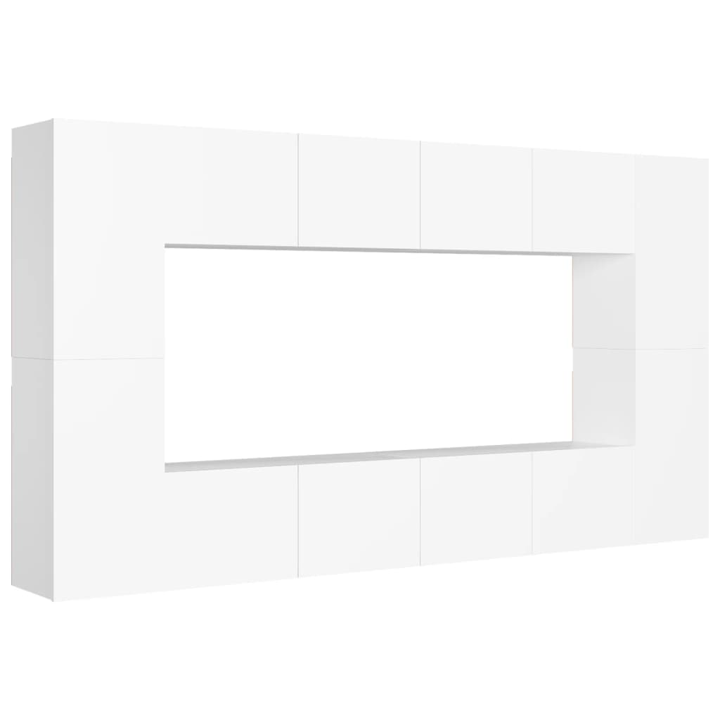 Ensemble de meubles TV 8 pcs Blanc Bois d'ingénierie - XIOS