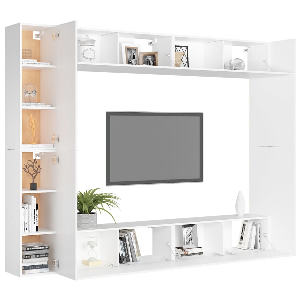 Ensemble de meubles TV 8 pcs Blanc Bois d'ingénierie - XIOS