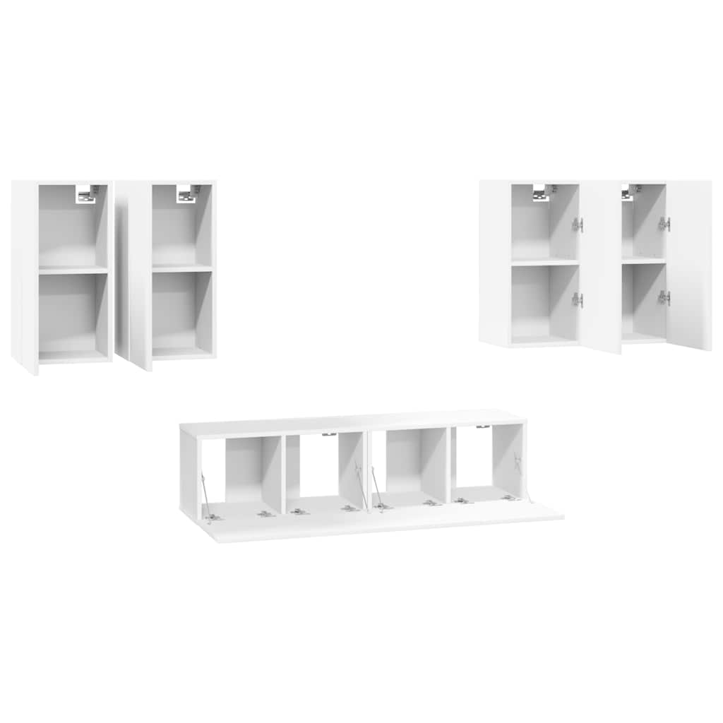 Ensemble de meubles TV 6 pcs Blanc Bois d'ingénierie - XIOS