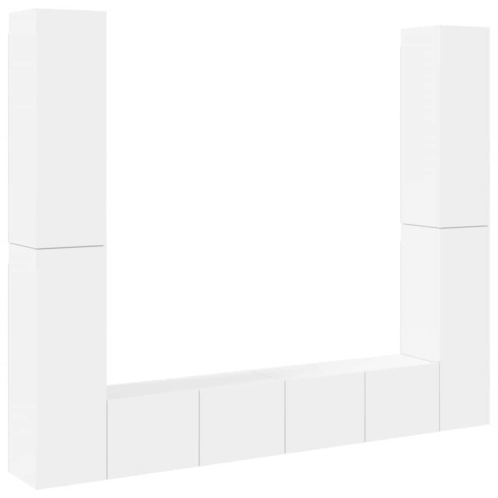 Ensemble de meubles TV 6 pcs Blanc Bois d'ingénierie - XIOS