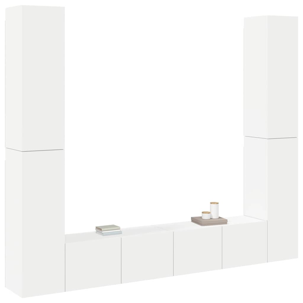 Ensemble de meubles TV 6 pcs Blanc Bois d'ingénierie - XIOS
