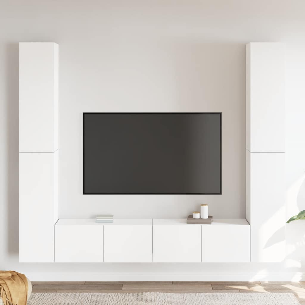Ensemble de meubles TV 6 pcs Blanc Bois d'ingénierie - XIOS