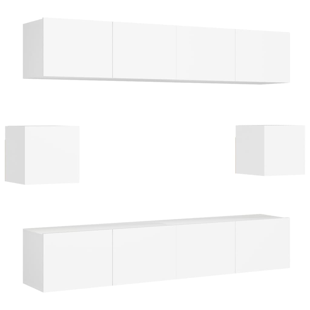 Ensemble de meubles TV 6 pcs Blanc Bois d'ingénierie - XIOS