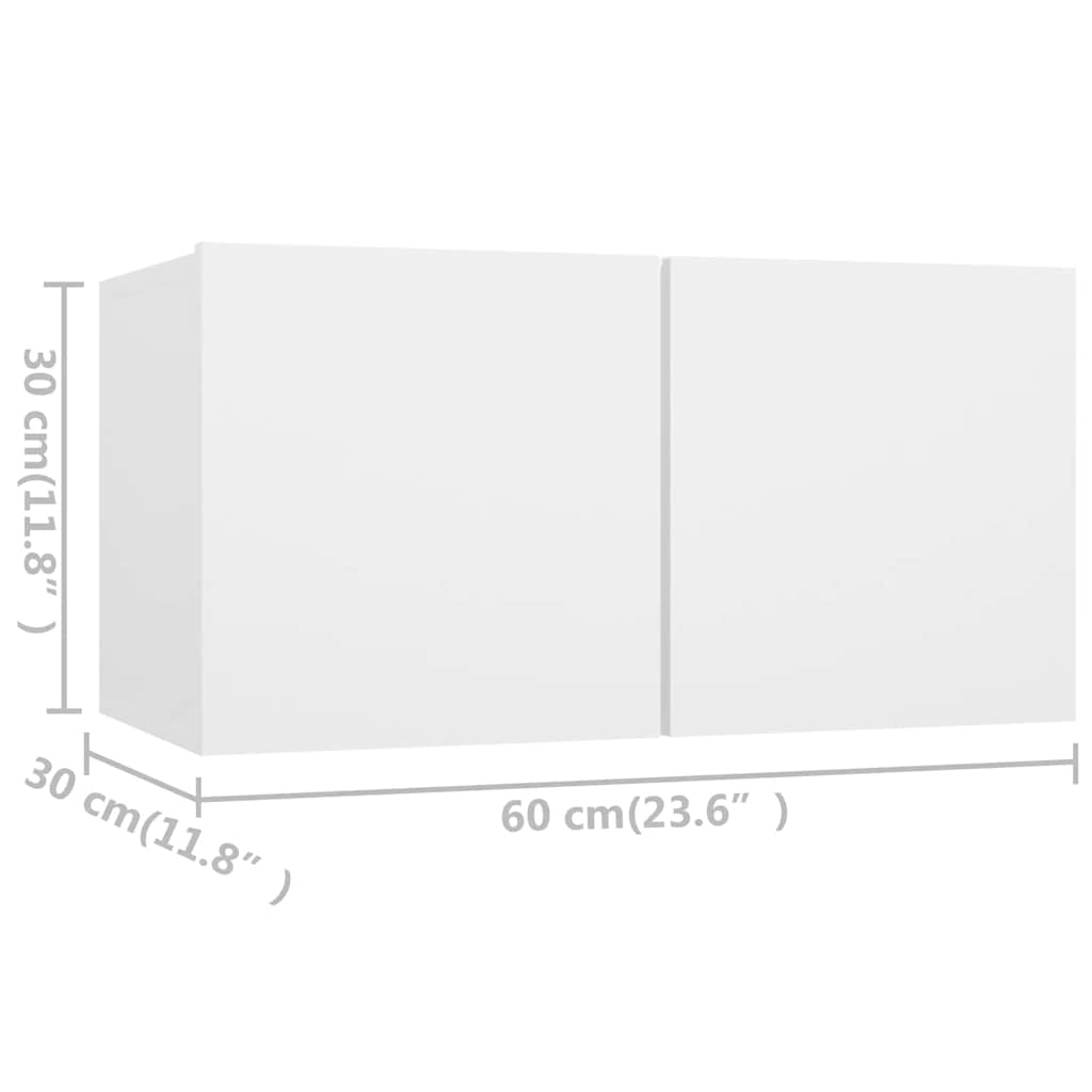 Ensemble de meubles TV 4 pcs Blanc Bois d'ingénierie - XIOS