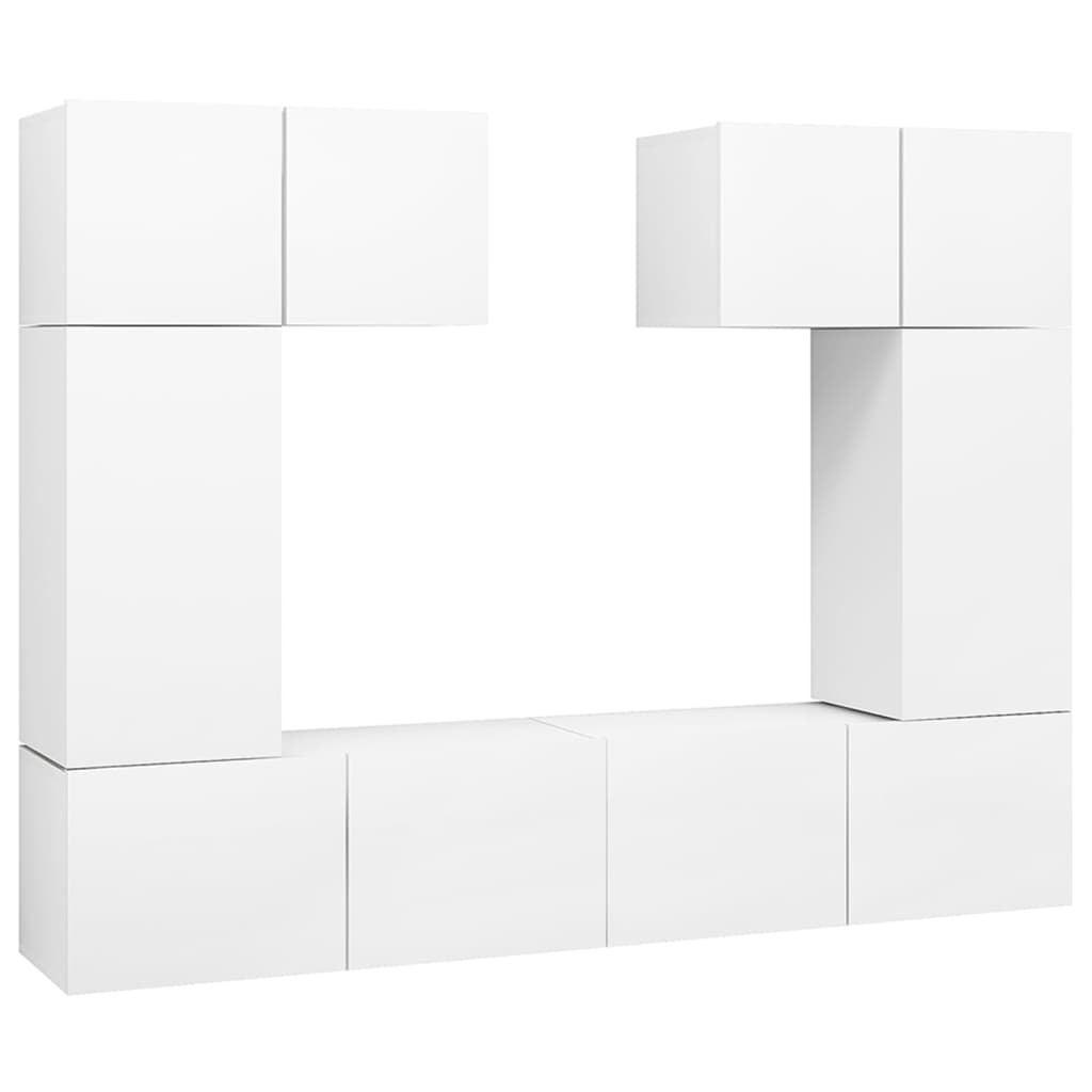 Ensemble de meubles TV 6 pcs Blanc Bois d'ingénierie - XIOS
