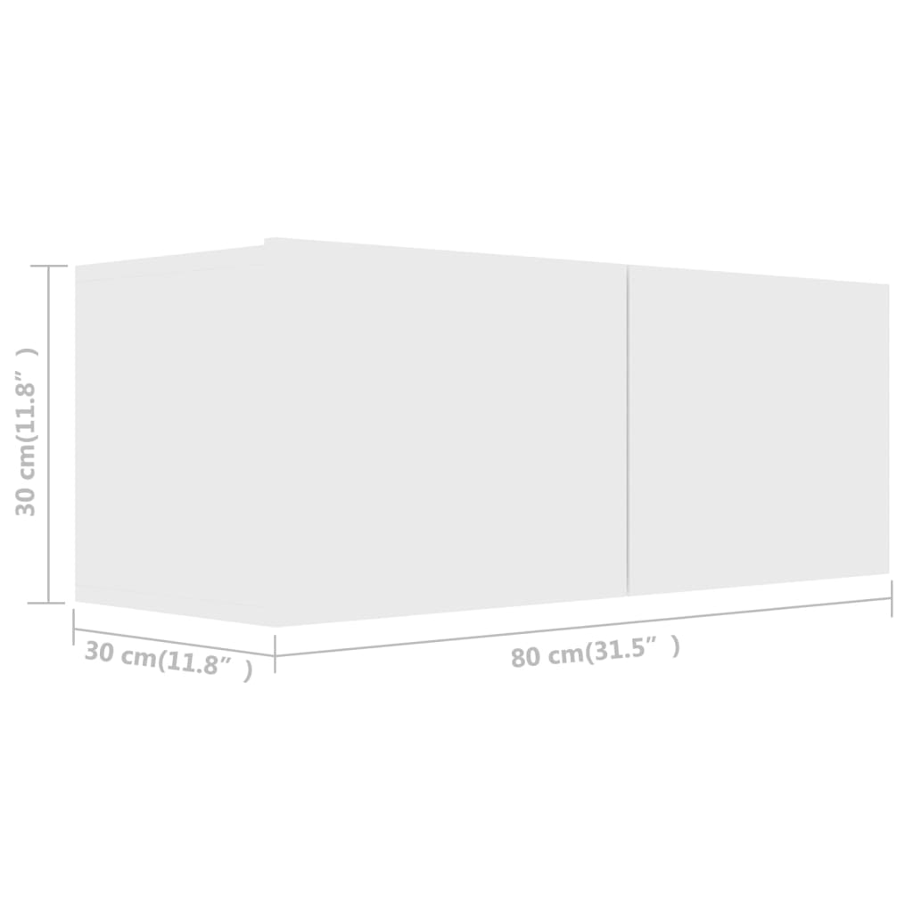 Ensemble de meubles TV 2 pcs Blanc Bois d'ingénierie - XIOS