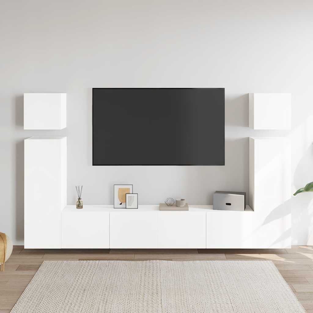 Ensemble de meubles TV 8 pcs Blanc Bois d'ingénierie - XIOS
