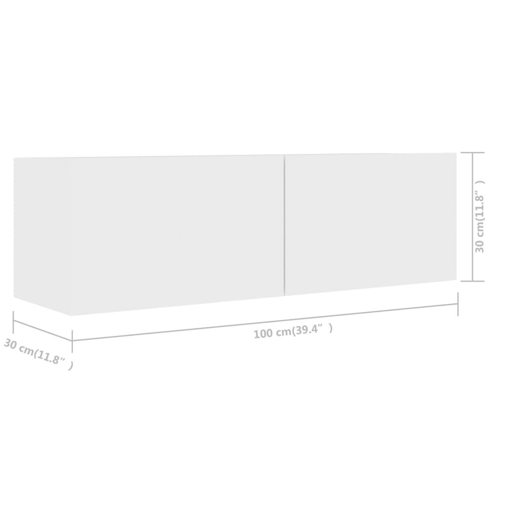 Ensemble de meuble TV 5 pcs Blanc Bois d'ingénierie