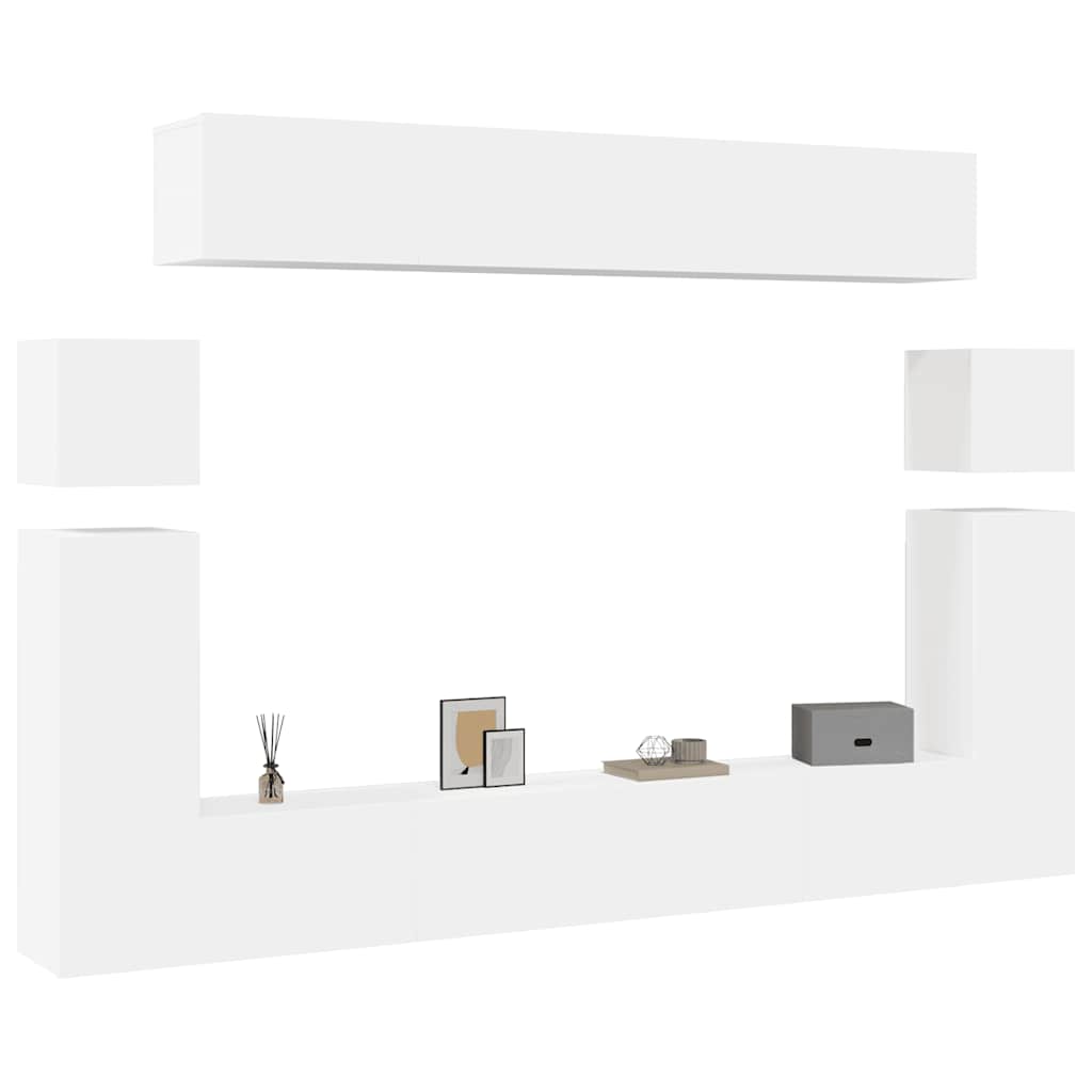 Ensemble de meubles TV 8 pcs Blanc Bois d'ingénierie - XIOS