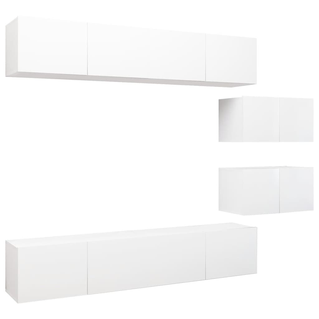 Ensemble de meubles TV 6 pcs Blanc Bois d'ingénierie - XIOS