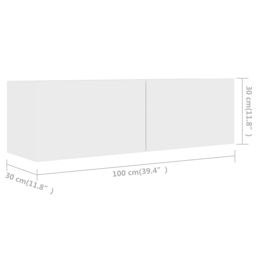 Ensemble de meuble TV 6 pcs Blanc Bois d'ingénierie - XIOS
